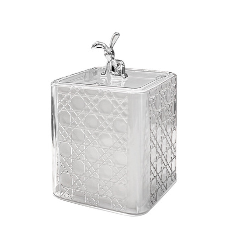 Desktop wastebasket high-end home living room creative mini bucket bedroom office 2024 new luxury