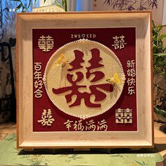 新婚结婚订婚礼物石英砂肌理画手工diy材料包送姐姐妹妹闺蜜成品