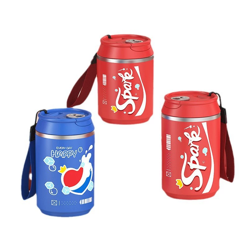 Кофейная кружка из нержавеющей стали 304 с веревкой для подвеса, креативная модная кружка «Кока‑кола», бытовая автомобильная кружка для питья, подарок