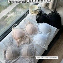 5539蕾丝美背裹胸小吊带背心女带胸垫显瘦百性感露背打底抹胸上衣