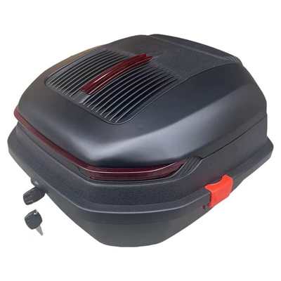 large capacity tram battery car: Motorcycle trunk - matte-black-large-size