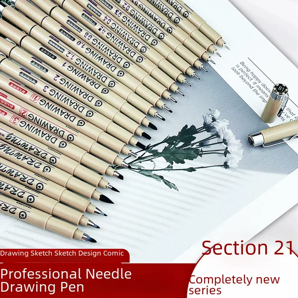 Needle Pen, Art-Specific Hook Pen, Hand-Painted Painting, Line Drawing Comic Pen, Refillable Ink Drawing Marker Set