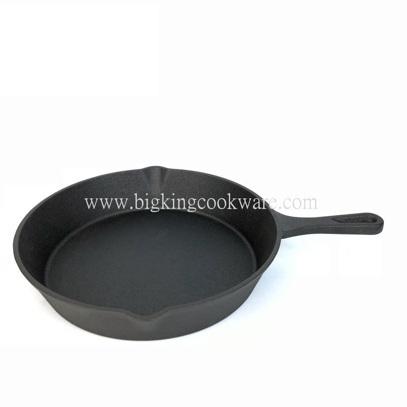 Doble boquilla de aceite sartén de hierro fundido sartén pequeña sartén no fácil de pegar sartén sin recubrimiento Placa de barbacoa