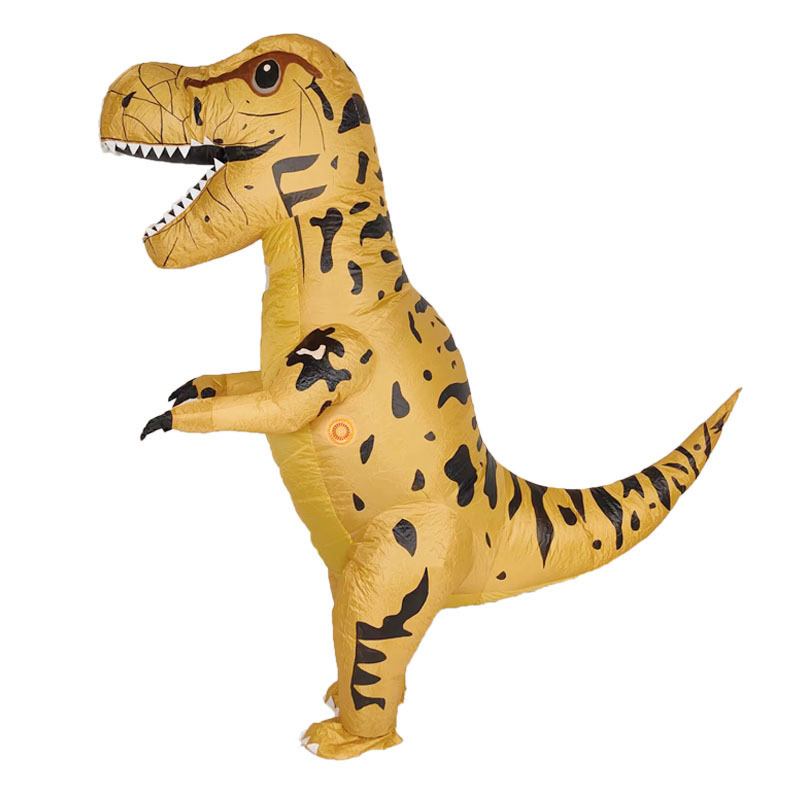 Amazon explosión impresa inflatable T-Rex disfraz Halloween multicolor T-Rex disfraz de fiesta disfraz de muñeca