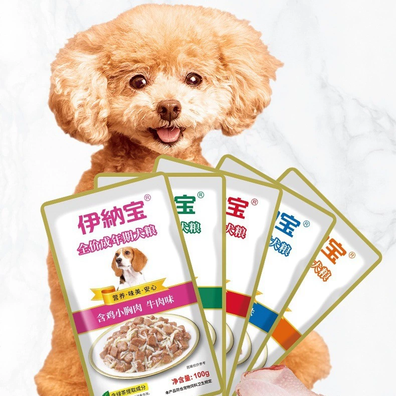Корм для собак Inabao Wanghao: консервы с говядиной и рисом, полнорационное питание, питательные лакомства для восполнения жидкости в организме.