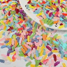 金光透明幻彩羽毛亮片 服装材料配件 手机壳diy创意美甲贴片