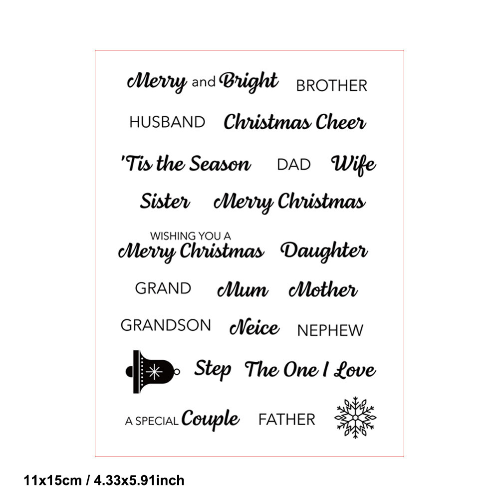 Transparent silicone Christmas seal