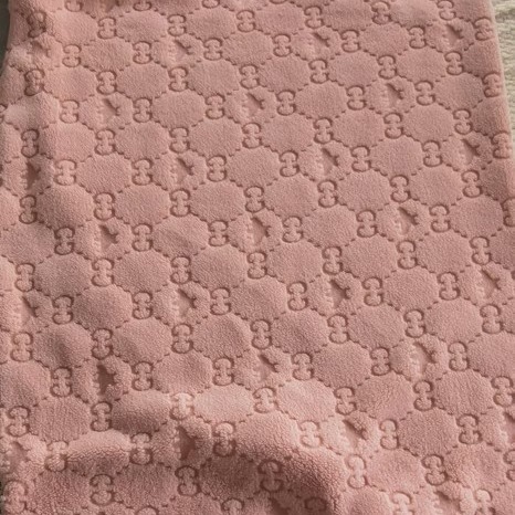 提花麦穗颗粒羊绒 金麦穗刷花  服装鞋帽家居抱枕绒布面料