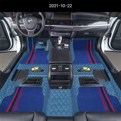 360 Aviation Soft-packed Floor Mats: Ayaqaltılar (Kovriklər) - blue-nappa-leather-blue-soothing-silk