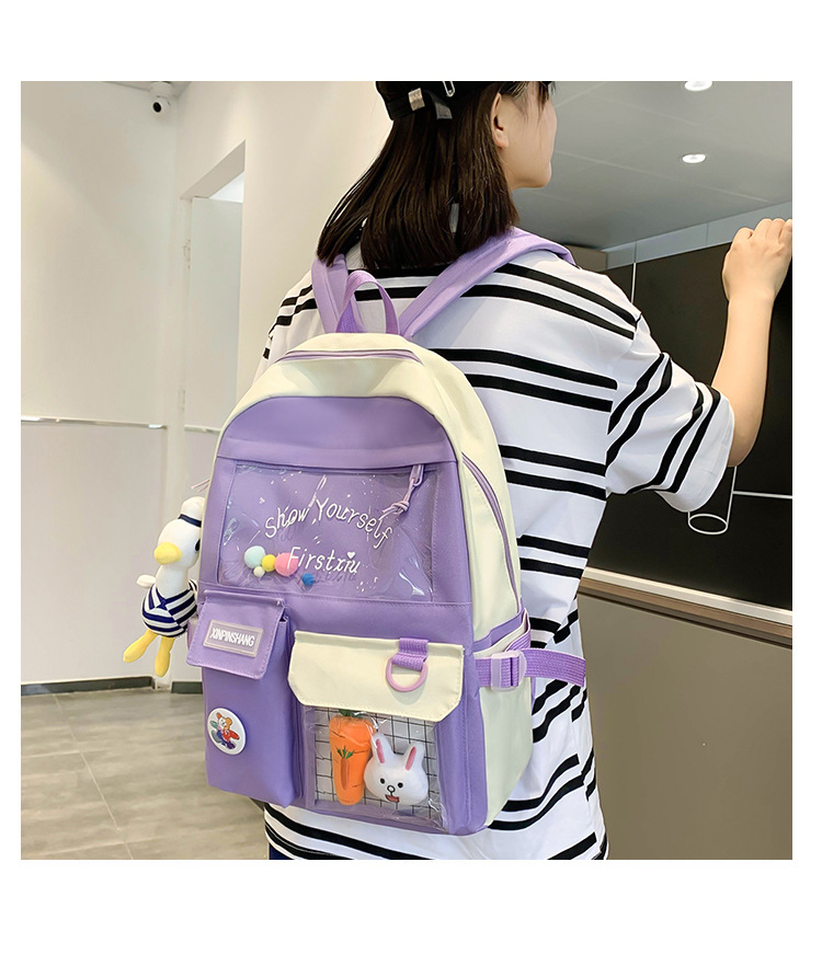 Wholesale Four-piece High-capacity Duck Doll Canvas Backpack Nihaojewelry display picture 34