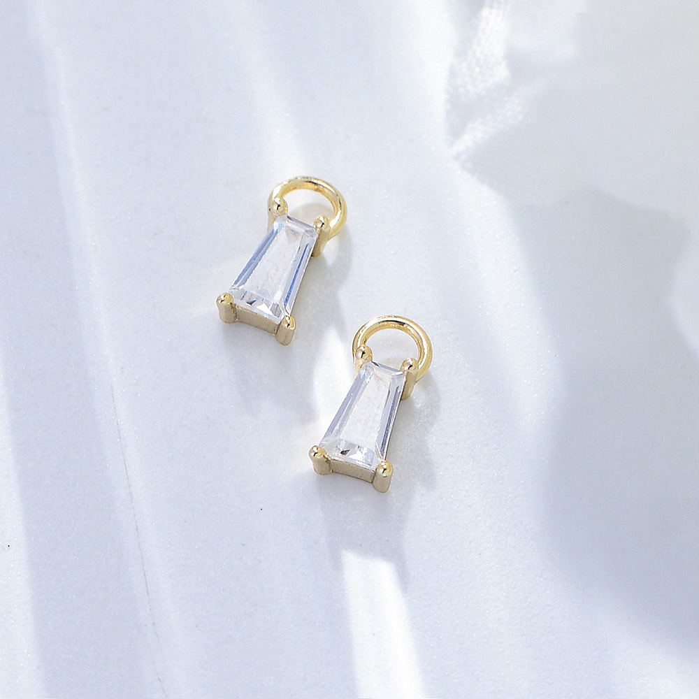 Women'S Gender 1 Pair 925 Sterling Silver Zircon Geometric Dangling Earrings
