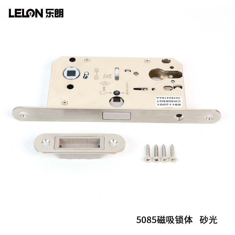 Personalizado italiano 5085 cuerpo de cerradura magnética de una lengüeta puerta de madera silenciosa accesorios de cerradura dormitorio baño puerta interior acero inoxidable