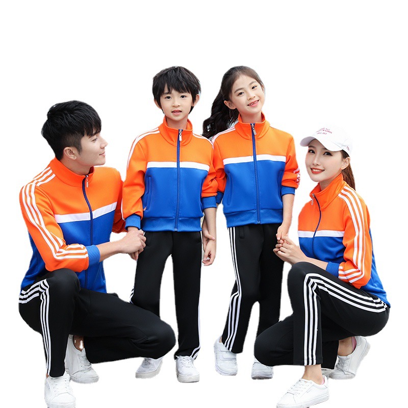 Pareja de primavera y otoño traje deportivo ropa deportiva casual para hombres correr para niños ropa para padres e hijos uniforme escolar de otoño fábrica al por mayor