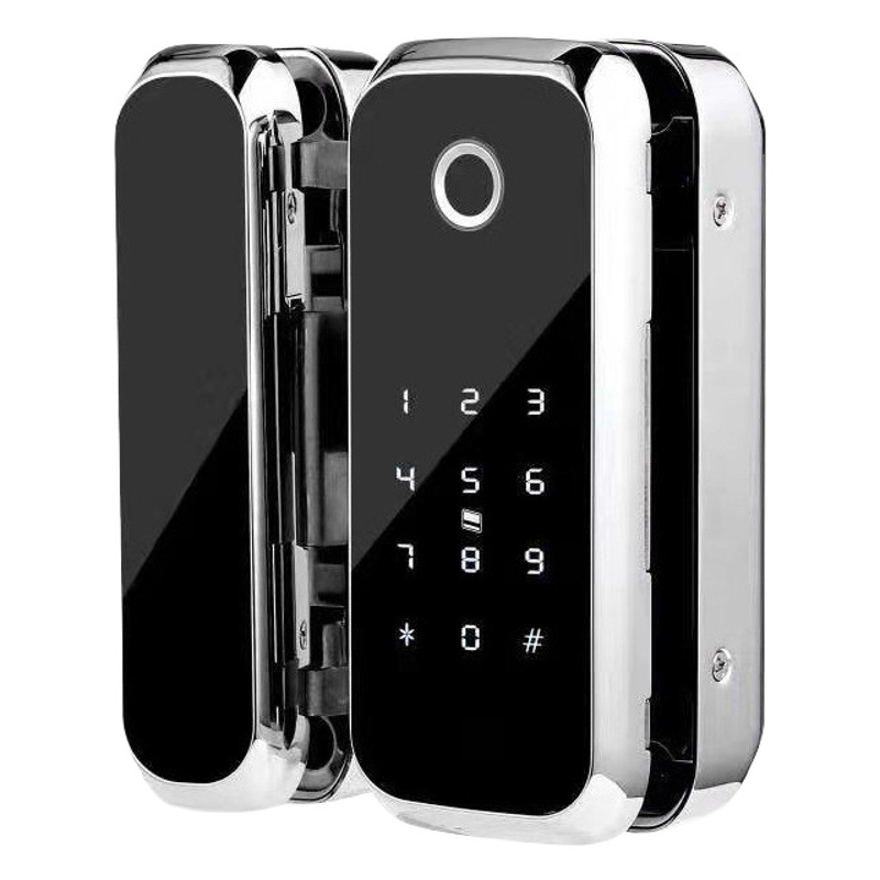 Puerta de cristal de la huella digital inteligente de bloqueo de huellas dactilares semiconductor cabeza cerradura inteligente de la Oficina del hotel