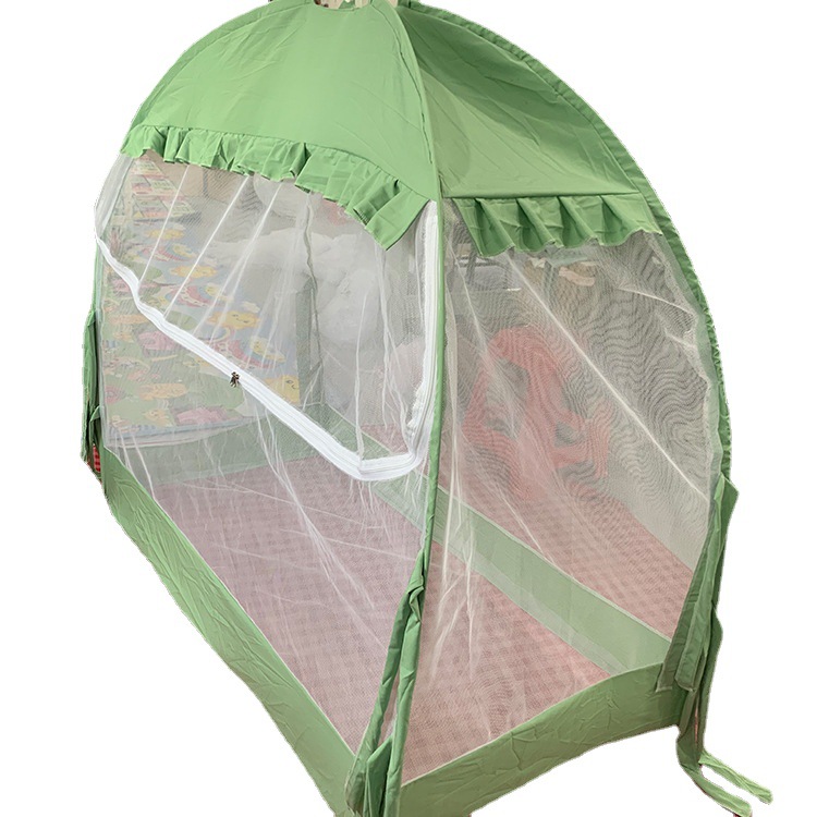 蚊帐家用免安装蒙古包防摔儿童方便拆洗加密加厚支架防尘顶围栏