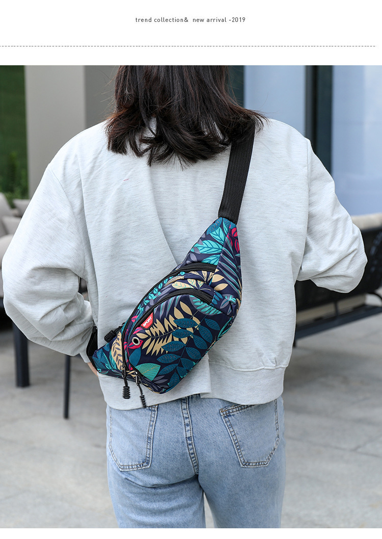 Creative, versatile, fashionable landscape pictures, women's running, cycling, crossbody and close-fitting waist bags, cross-border wholesale and distribution undefined
