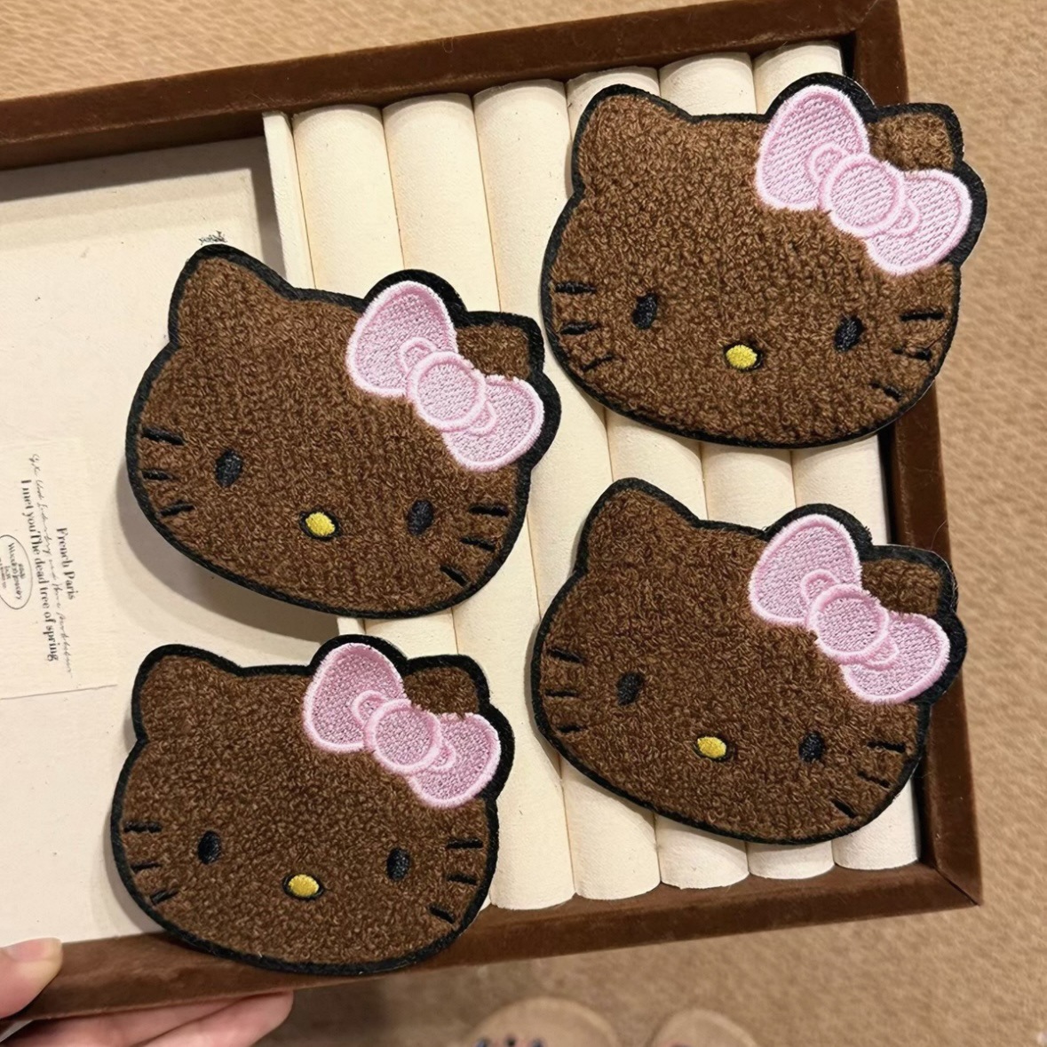 Cute Black Kitty Bangs Stickers, Fun Magic Stickers, Girly Cat Hair Tidying Tool, Traceless Hair Clips
