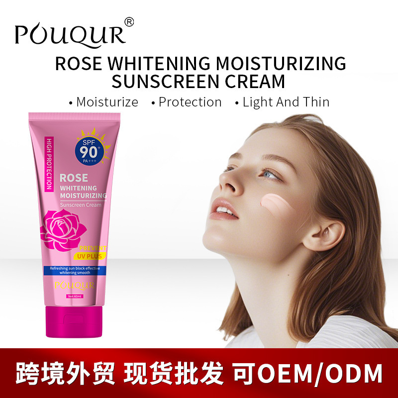Cross-Border Rose Isolation Cream Bb Moisturizing Cream Product Sunscreen High-Power Isolation Cream Wholesale