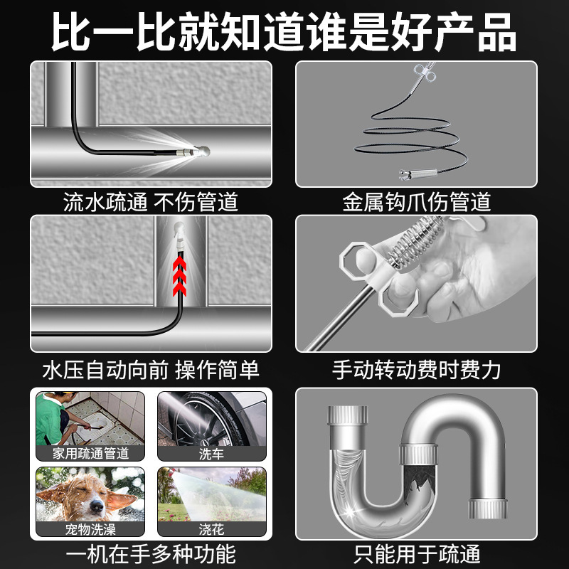 正品黑猫启辰高压管道疏通机家用高压管道疏通清洗机220v工厂批发|undefined