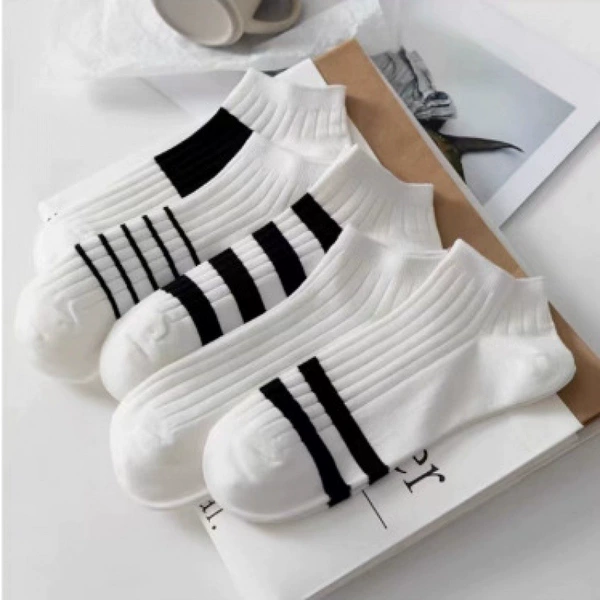 Pd046 [Da Zhen Black White Strip] Powerful socks