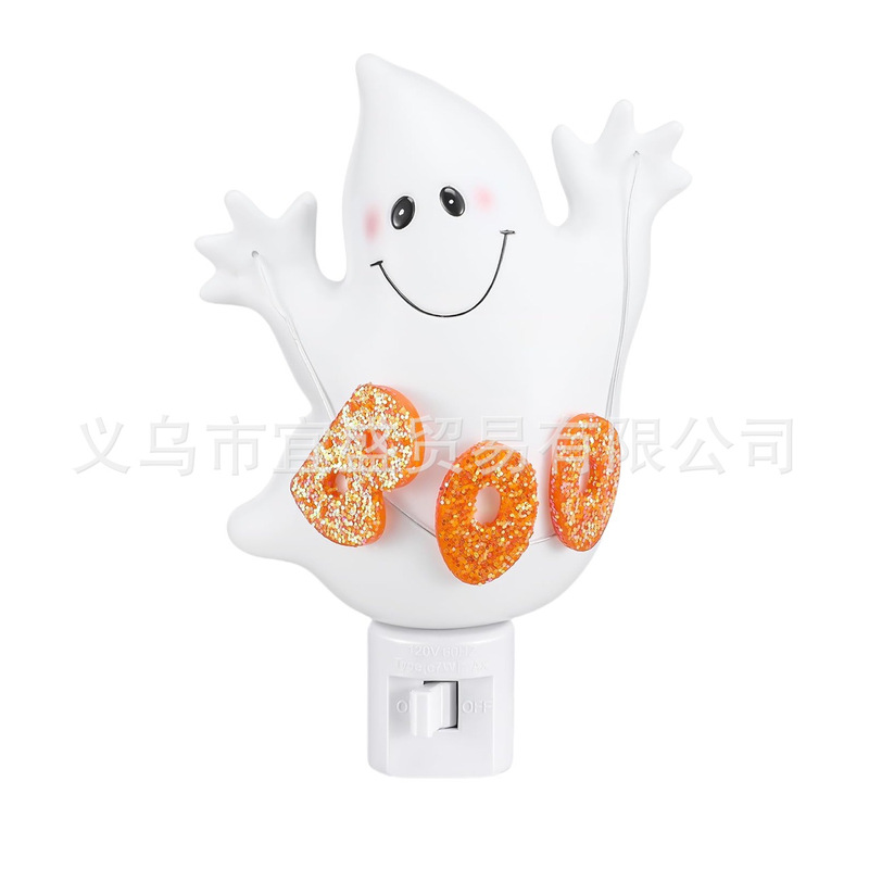 跨境万圣节LOHAS LED万圣节夜灯套装幽灵美规插座灯摆件家居庭院|undefined