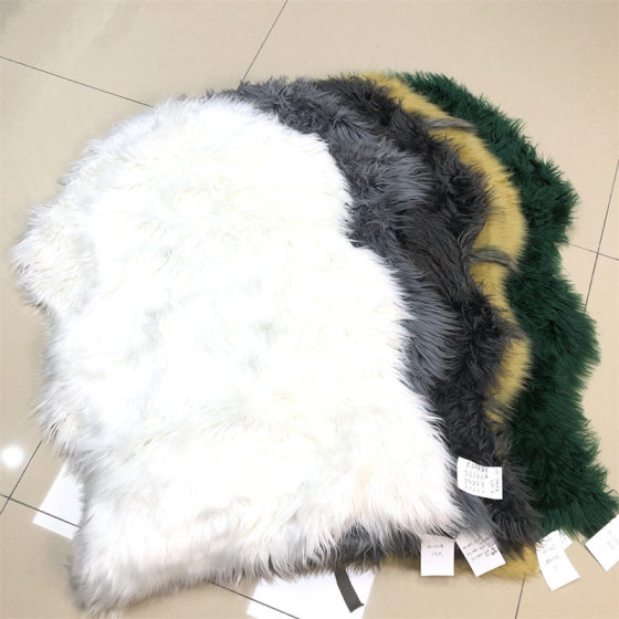 Nordic simulation fur carpet long pile decorative carpet fish suede non-slip model room Photography