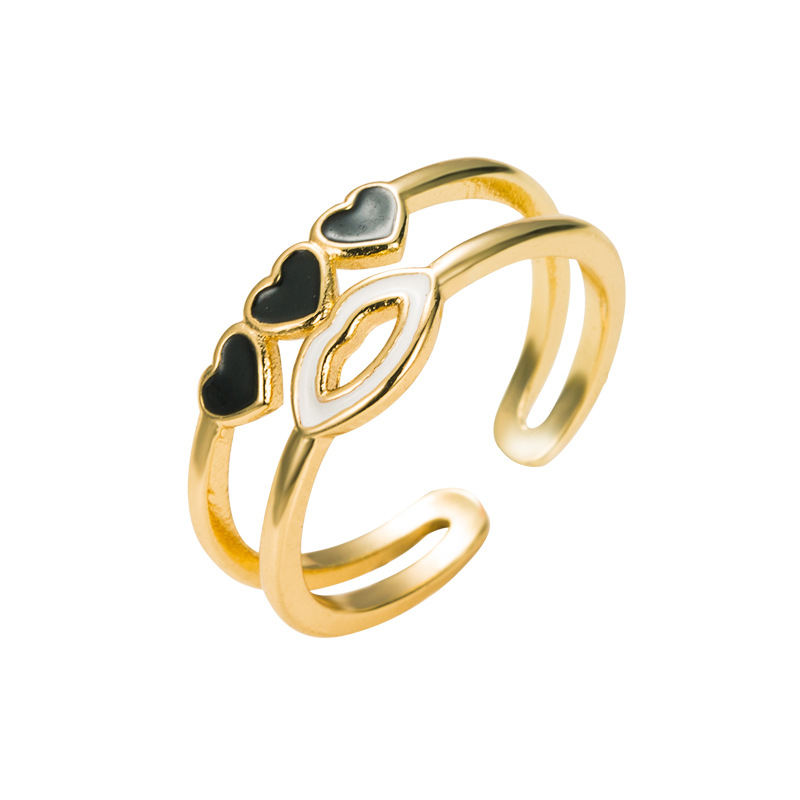 Fashion Star Moon Micro-inlaid Zircon Opening Ring display picture 6