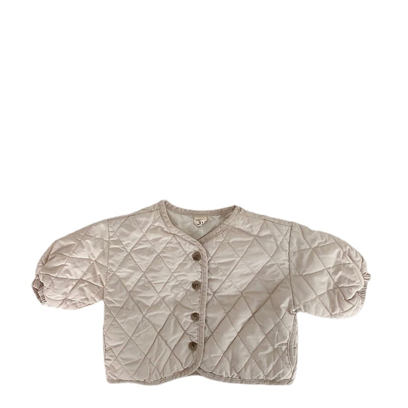 Abrigo de algodón para niños estilo coreano 2022 otoño e invierno nuevo bebé borde algodón abrigo otoño ropa niños y niñas abrigo de algodón