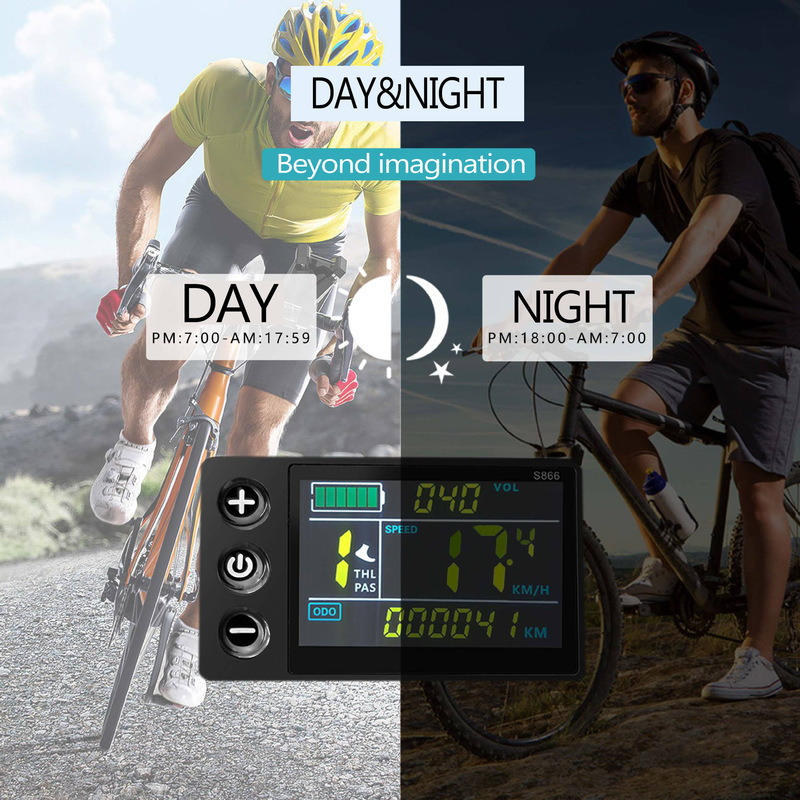 マウンテンバイクリチウム電気改造部品LCD-S866電動スクータースマート液晶カラースクリーン計器/SMコネクタ|undefined