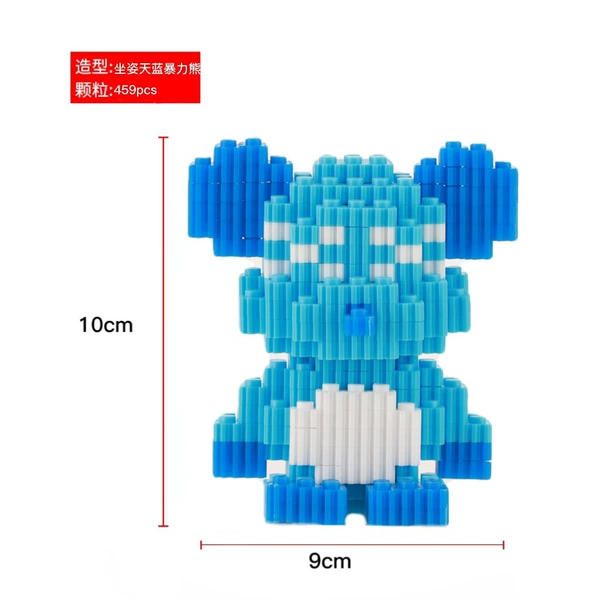 6128 Sitting posture sky blue violent bear