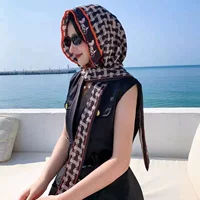 Муслиновый двухсторонний платок на весну и лето новый головной убор из искусственного шелка, атласная лента, шапка, пуловер, шапка Хуэй оптом