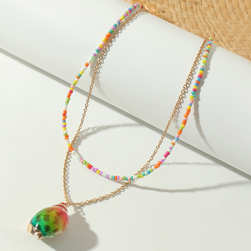Mode Bonbons Couleur Perles Miyuki Collier Coquillage Conque En Gros Nihaojewelry display picture 1
