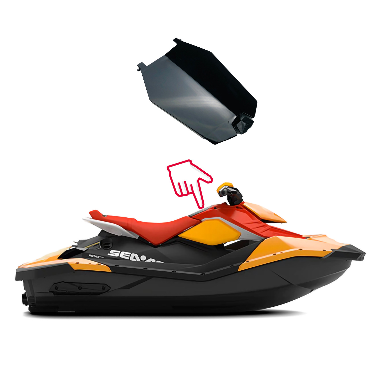 원래 글로브 박스 커버 2014-2023