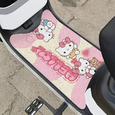 Mats, Anti-Slip and Mud-Resistant, Self-Cutting Decorative, Avtomobil döşəmə paspasları - zx-cartoon-electric-foot-mat-08-3060-silk-circle-small-self-cutting