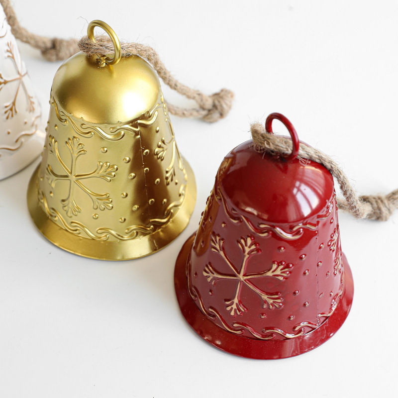 Cross-Border Christmas Bell Decorations, Iron Art Large Ornaments for Creating Atmosphere, Creative Christmas Tree Hanging Decorations in Stock