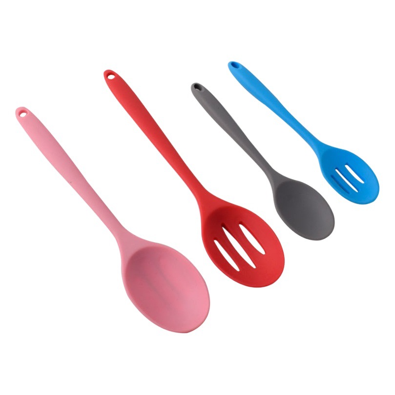 Cuchara de silicona todo incluido Colador sartén antiadherente para cocinar utensilios de cocina cuchara de agitación cuchara de ensalada