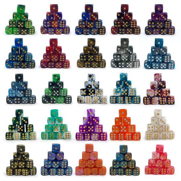 Dice Cross-Border Board Game Teaching Game Accessories 12mm 6-Sided Two-Color Rounded Corner D6 High-End Premium Dice