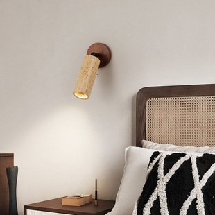 Japanese Style Silent Wind Yellow Cave Stone Wall Lamp Nordic Creative Bedroom Bedside Lamp Wall Lamp Homestay Background Wall Aisle Wall Lamp