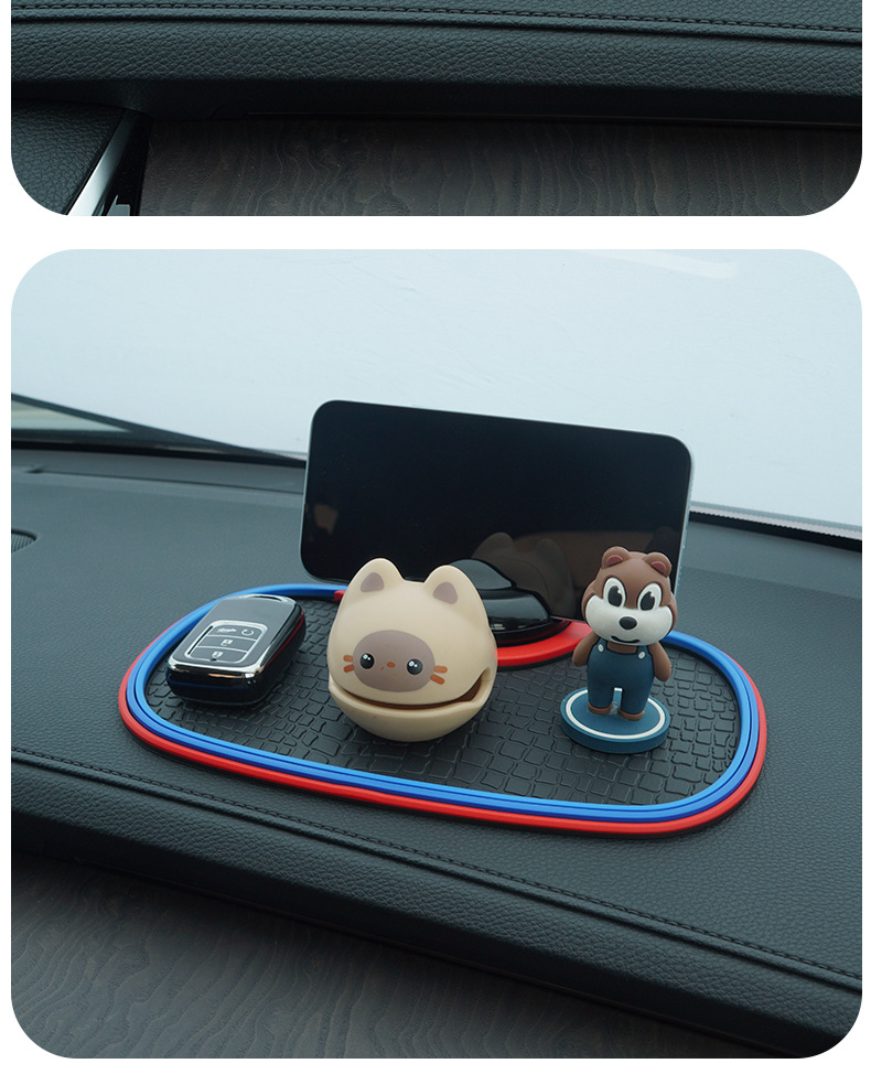 Car Anti-Slip Mat Center Console Large Car Anti-Slip Mat Ornaments High Temperature Resistant Car Multi-Function Mobile Phone Anti-Slip Mat