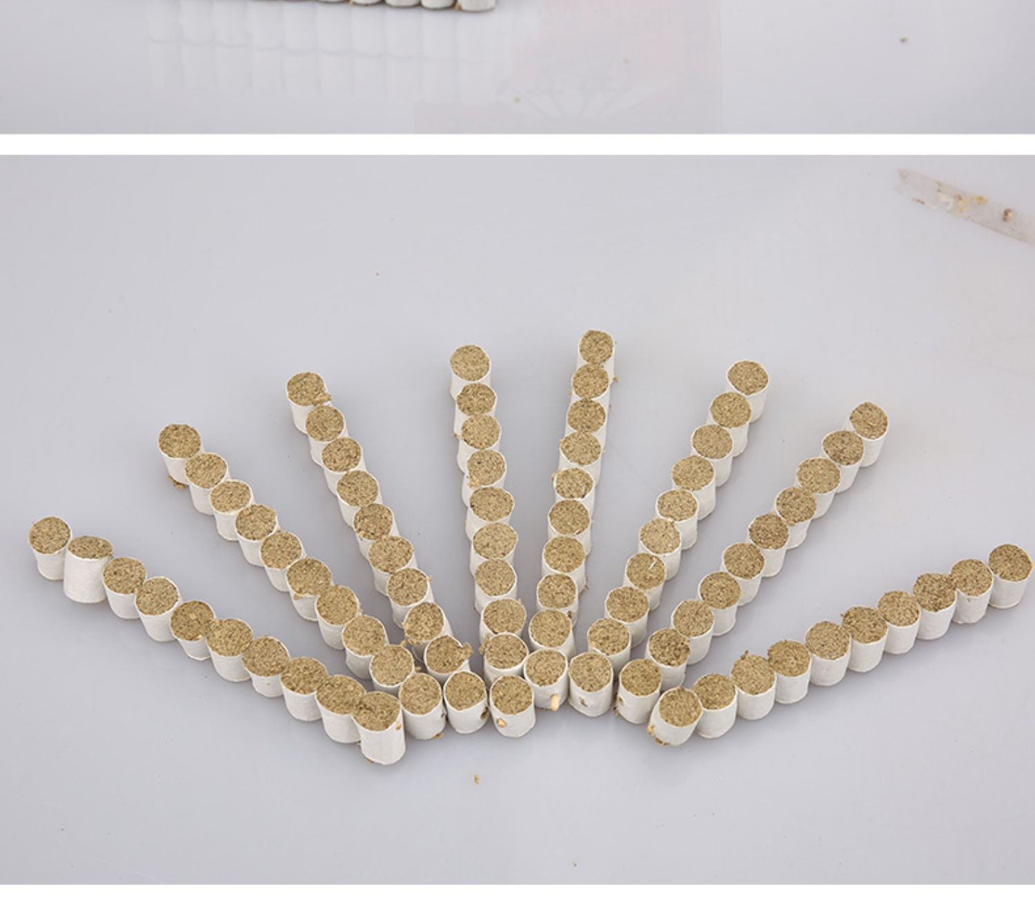 Moxa Stick Cones Ai Zhu 1.2cm Grain Moxibustion Cones with Bamboo Stick 200 Pieces for Warming Moxa Therapy preparation