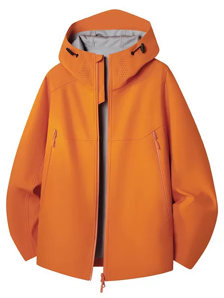 2026 Outdoor Softshell Jacket for Men and Women, Spring and Autumn Outdoor Windproof Hooded Hiking Sports Jacket, Customizable