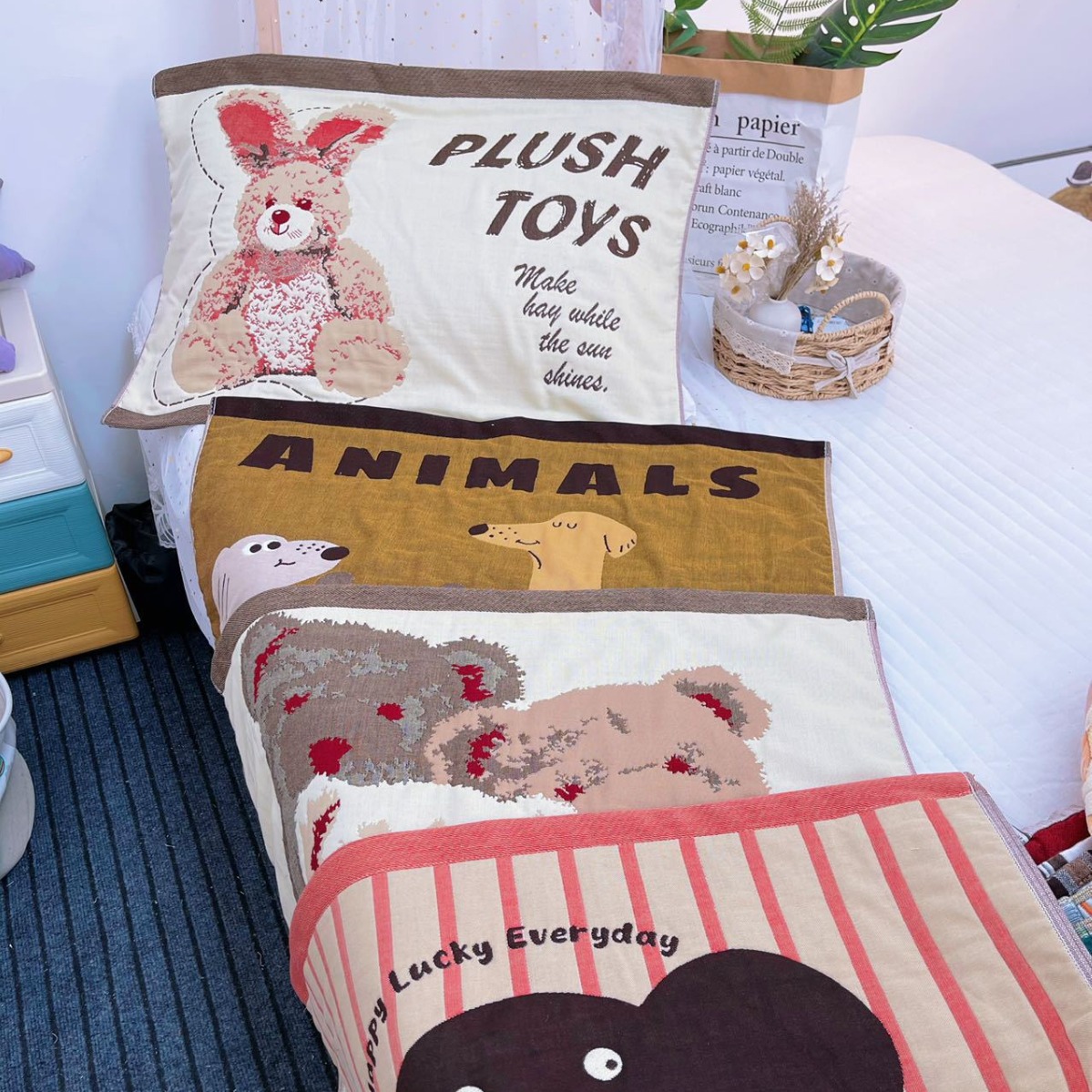 Bulk Maillard Series Thick Eight-Layer Cotton Gauze Pillowcases Couple Single Pillowcase