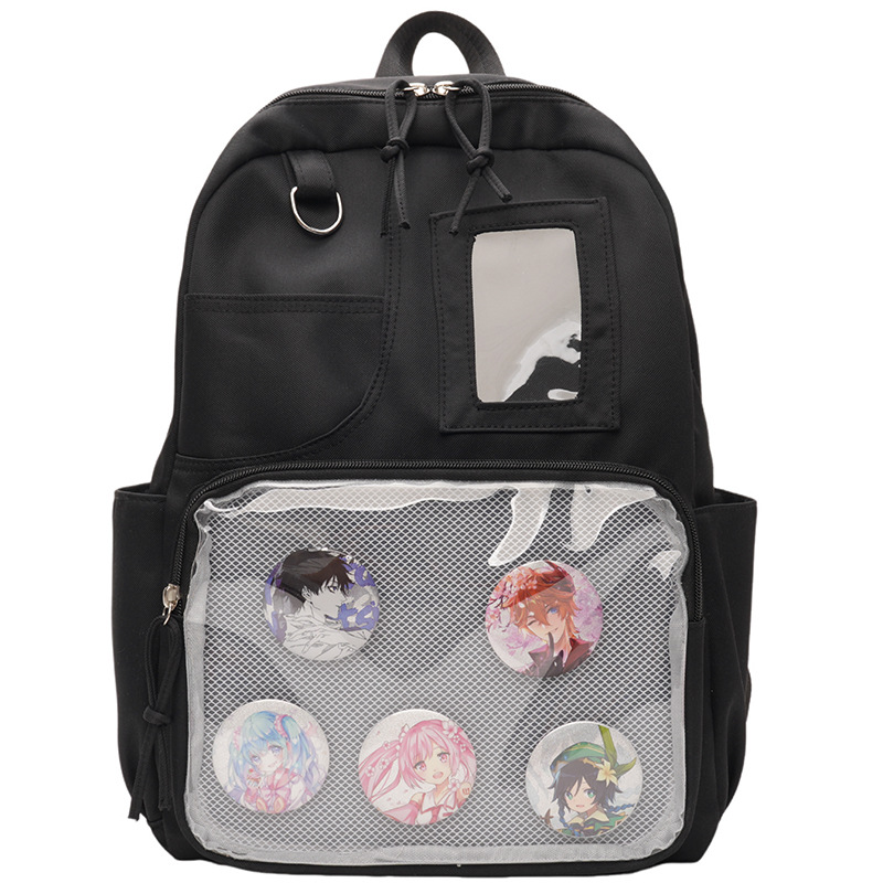 Nuevo estilo japonés en la mochila de estilo universitario bolsas escolares de estudiantes de secundaria de alto valor visual de dibujos animados transparentes lindas mochilas