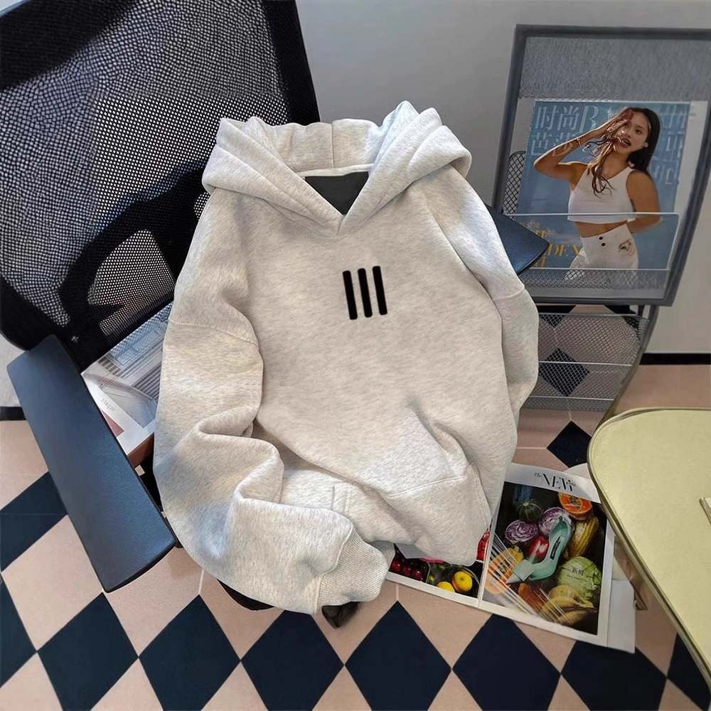 Тяжелый 500G ниша oversize свитер с капюшоном для мужчин и женщин