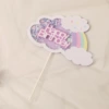 Milky white Rainbow purple【B4-802】