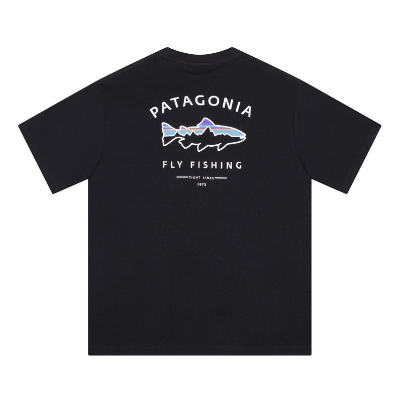 Cross-Border Patagonia Mountain Peak Printed Short-Sleeved Casual Loose Outdoor Round Neck T-Shirt for Men Cross-Border Patagonia Mountain Peak Printed Short-Sleeved Casual Loose Outdoor Round Neck T-Shirt for Men