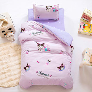 2024 Genuine Sanrio Kulomi Kindergarten Quilt Three-piece Set Cotton Cotton Bedding Six-piece Set Nap Quilt