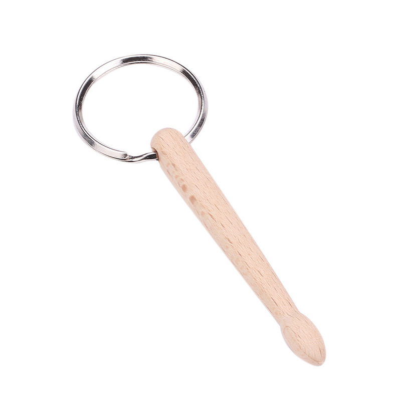 欧米の小さなドラムスティックのキーホルダーのペンダントケヤキの小さなドラムスティックのキーホルダーの木製ドラムスティックのキーホルダー|undefined