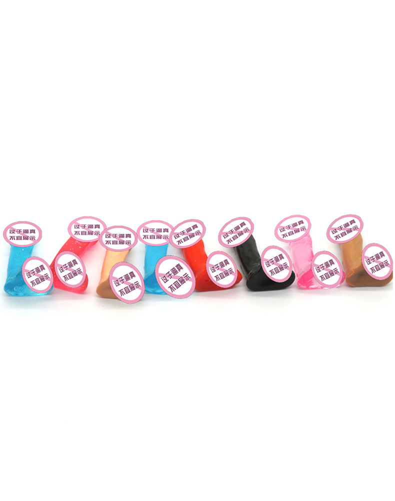 Mini 3-Inch Realistic Male Self-Pleasure Device, TPR, Multi-Color — detail image 5