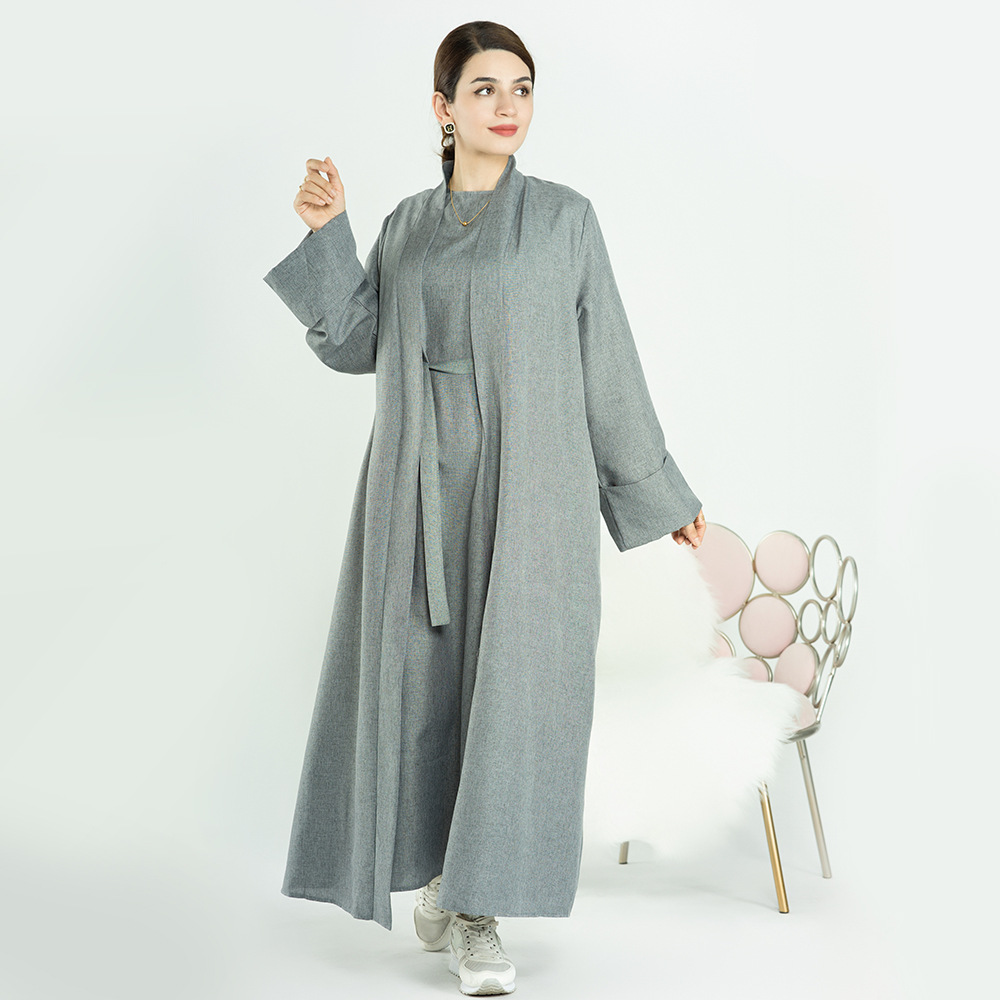 Cárdigan informal turco de color liso para mujer talla grande Loriya LR573 image 7